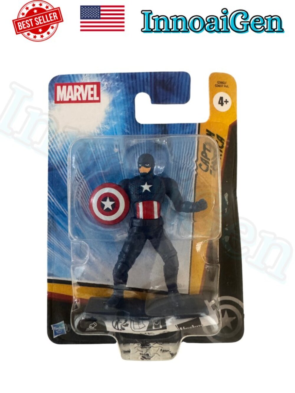 Marvel Hasbro Captain America Mini Figurine Collectible New Sealed Toy Figure
